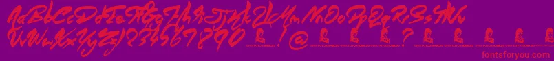 AngelWarriors Font – Red Fonts on Purple Background