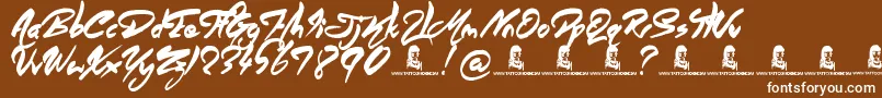 AngelWarriors Font – White Fonts on Brown Background