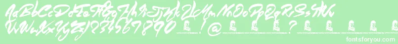 AngelWarriors Font – White Fonts on Green Background