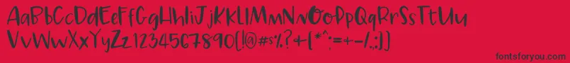 MarleyRegular Font – Black Fonts on Red Background