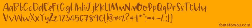 MarleyRegular Font – Brown Fonts on Orange Background