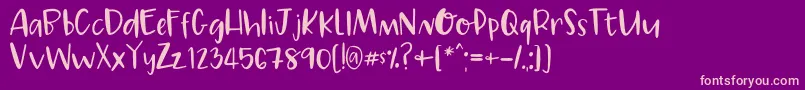 MarleyRegular Font – Pink Fonts on Purple Background