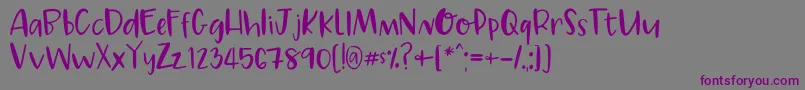 MarleyRegular Font – Purple Fonts on Gray Background