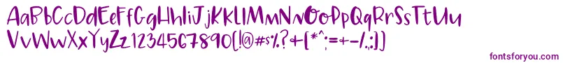 Шрифт MarleyRegular – фиолетовые шрифты на белом фоне