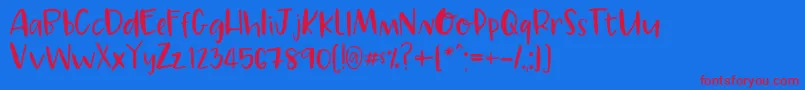 MarleyRegular Font – Red Fonts on Blue Background