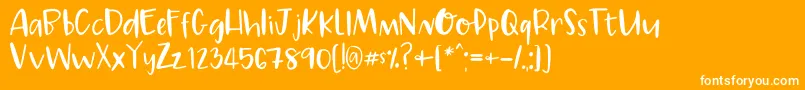 フォントMarleyRegular – オレンジの背景に白い文字