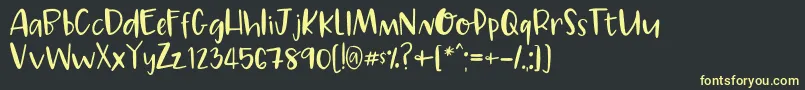 MarleyRegular Font – Yellow Fonts on Black Background