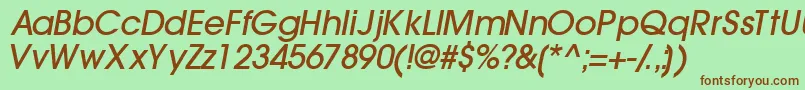 Trendexlightssk ffy Font – Brown Fonts on Green Background