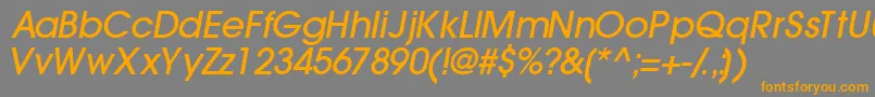 Trendexlightssk ffy Font – Orange Fonts on Gray Background
