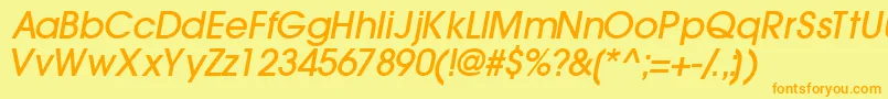 Trendexlightssk ffy Font – Orange Fonts on Yellow Background