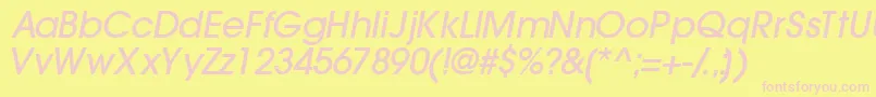 Trendexlightssk ffy Font – Pink Fonts on Yellow Background