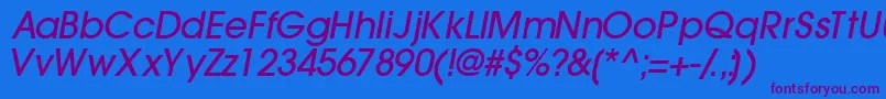 Trendexlightssk ffy Font – Purple Fonts on Blue Background