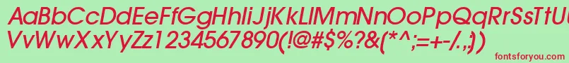 Trendexlightssk ffy Font – Red Fonts on Green Background