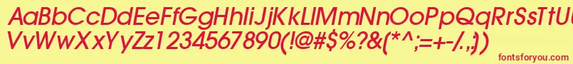 Trendexlightssk ffy Font – Red Fonts on Yellow Background