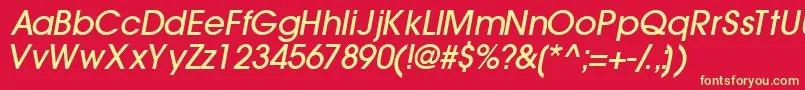 Trendexlightssk ffy Font – Yellow Fonts on Red Background