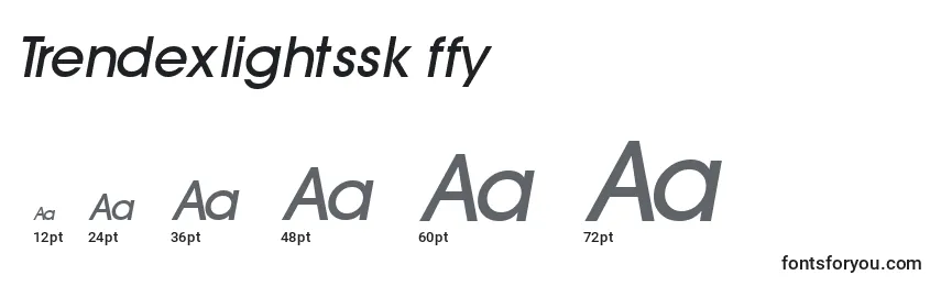 Размеры шрифта Trendexlightssk ffy