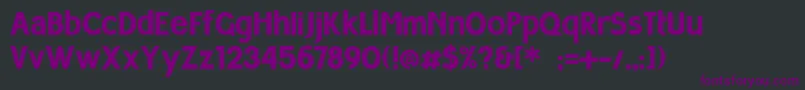 フォントMilocha – 黒い背景に紫のフォント