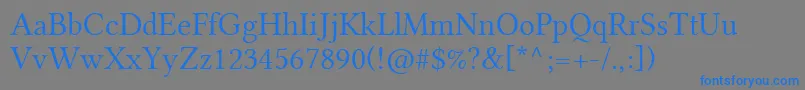LinlibertineAdrs-Schriftart – Blaue Schriften auf grauem Hintergrund