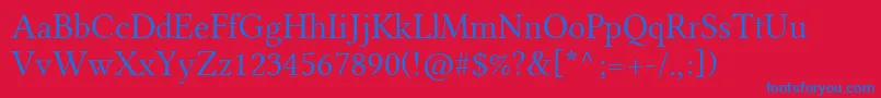 LinlibertineAdrs Font – Blue Fonts on Red Background