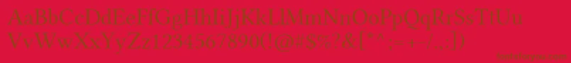 LinlibertineAdrs Font – Brown Fonts on Red Background