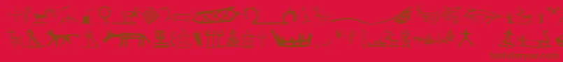 Llsamisigns Font – Brown Fonts on Red Background