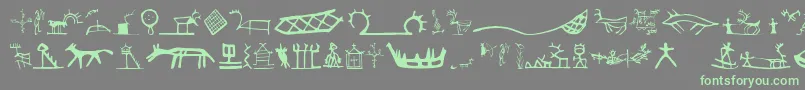 Llsamisigns-fontti – vihreät fontit harmaalla taustalla