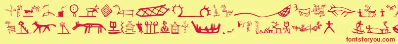 Llsamisigns-fontti – punaiset fontit keltaisella taustalla