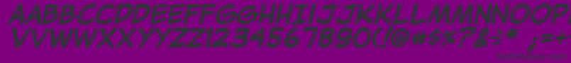 JibbajabbaBolditalic Font – Black Fonts on Purple Background