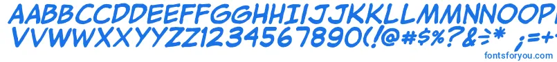 Шрифт JibbajabbaBolditalic – синие шрифты