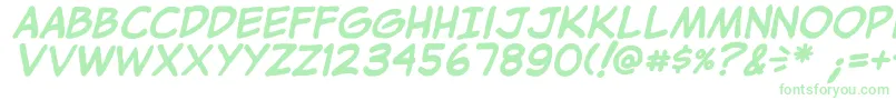 JibbajabbaBolditalic Font – Green Fonts on White Background