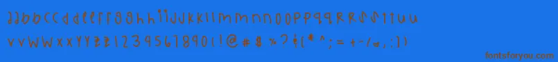 Charminggem Font – Brown Fonts on Blue Background