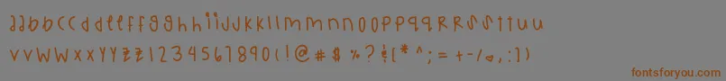Charminggem Font – Brown Fonts on Gray Background