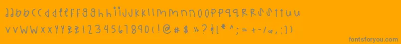 Charminggem Font – Gray Fonts on Orange Background