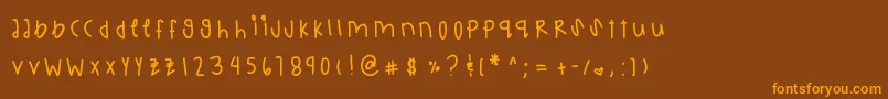 Charminggem Font – Orange Fonts on Brown Background
