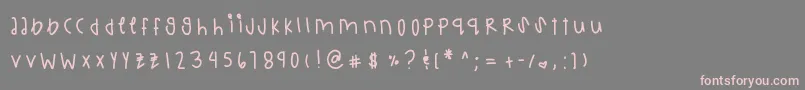 Charminggem Font – Pink Fonts on Gray Background