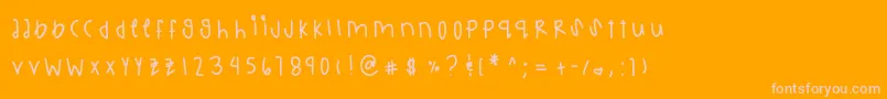 Charminggem Font – Pink Fonts on Orange Background