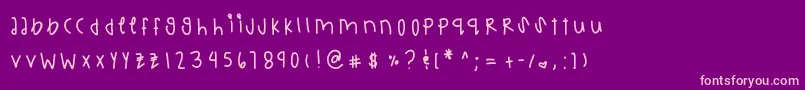 Charminggem Font – Pink Fonts on Purple Background