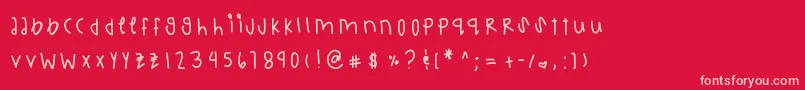 Charminggem Font – Pink Fonts on Red Background