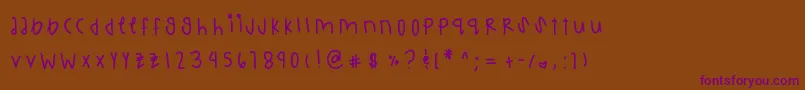 Charminggem Font – Purple Fonts on Brown Background