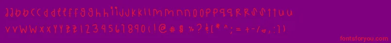 Charminggem Font – Red Fonts on Purple Background