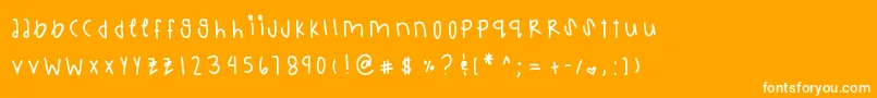 Charminggem Font – White Fonts on Orange Background