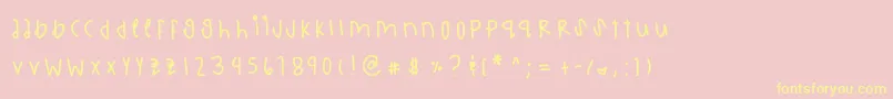 Charminggem Font – Yellow Fonts on Pink Background