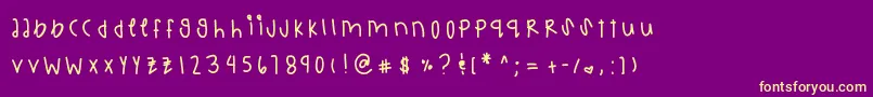 Charminggem Font – Yellow Fonts on Purple Background