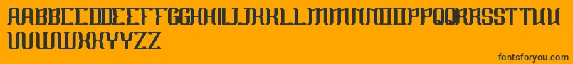 MaterialScience Font – Black Fonts on Orange Background