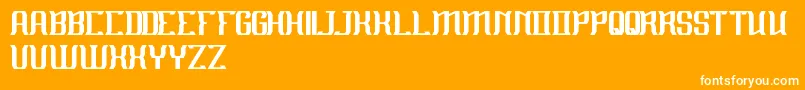MaterialScience Font – White Fonts on Orange Background