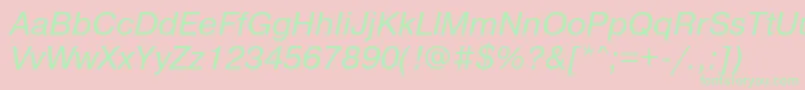 Prg56C Font – Green Fonts on Pink Background