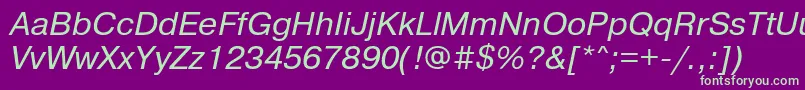 Prg56C Font – Green Fonts on Purple Background