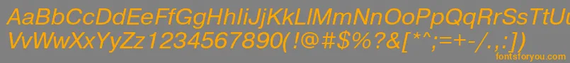 Prg56C Font – Orange Fonts on Gray Background
