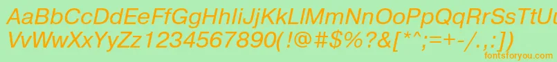 Prg56C Font – Orange Fonts on Green Background