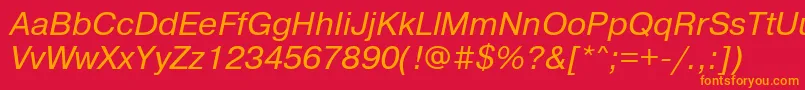 Prg56C Font – Orange Fonts on Red Background